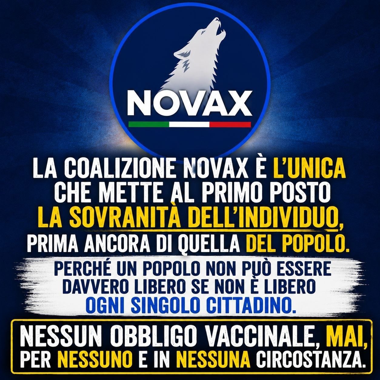 Nessun obbligo vaccinale