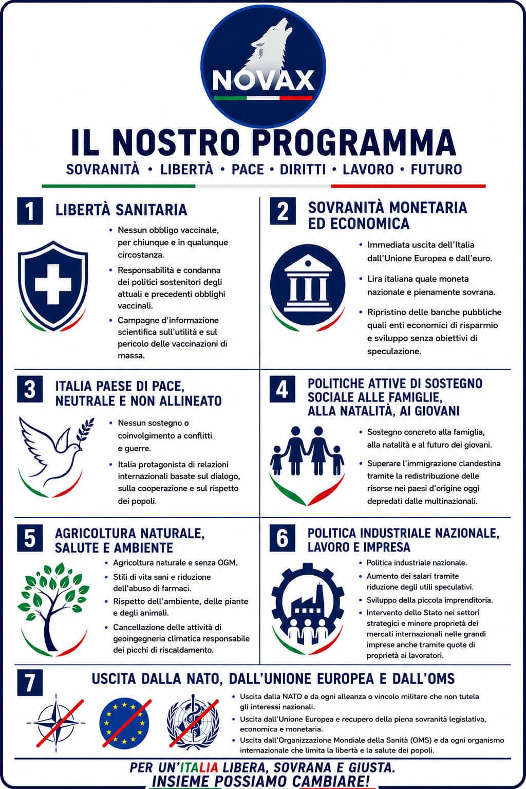 Programma politico Novax Italia